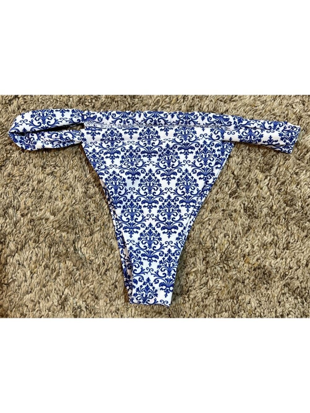 Bikini Bottoms String Cheeky Bottoms Size Medium ~ Blue